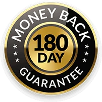 Citrus Burn 180-day 100% money-back guarantee seal